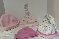 Lot Of 25 Baby Girl Winter Hats Various Sizes From Newborn To 6 Months