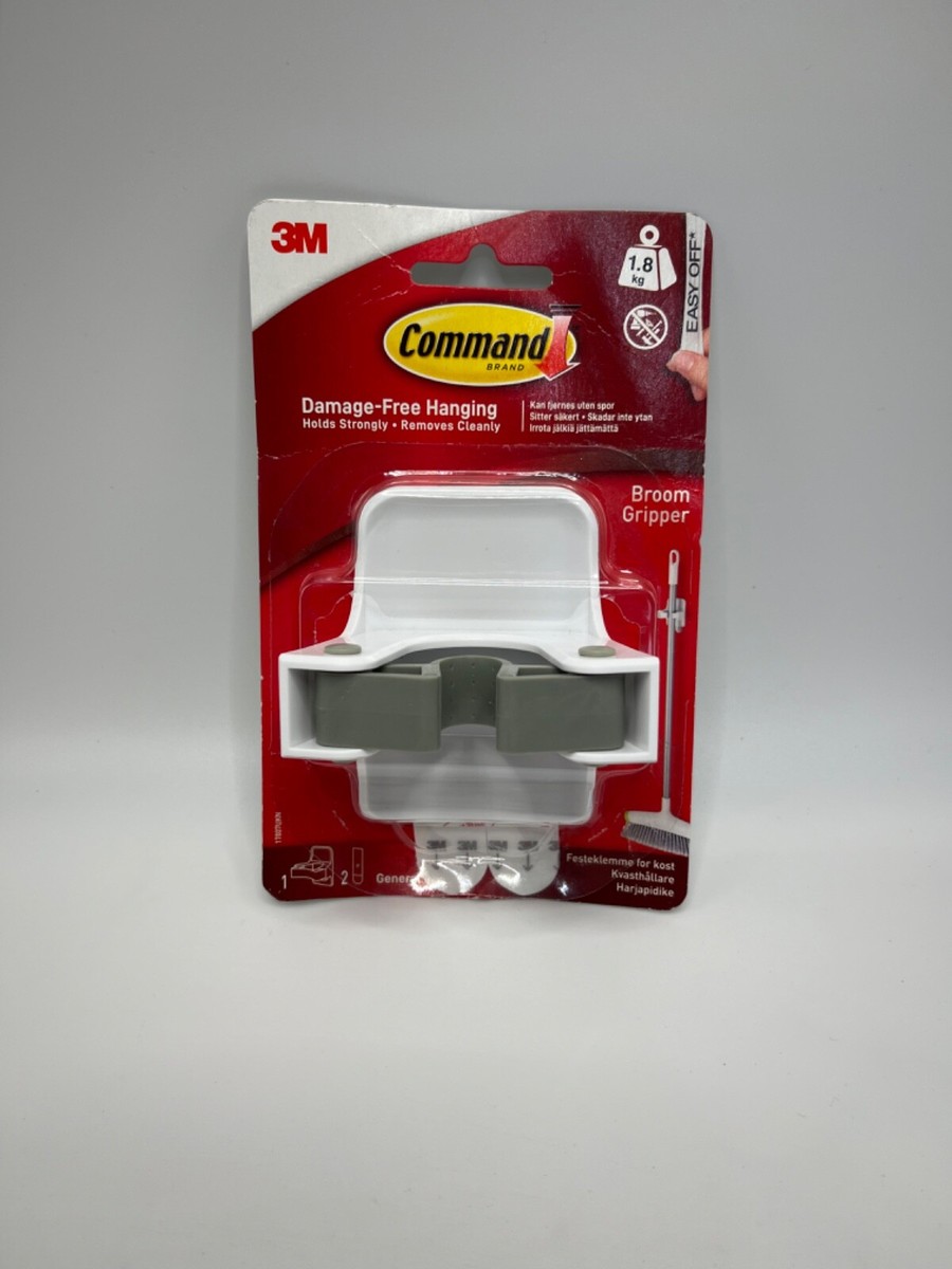3M Command Damage Free Hanging Broom Gripper 17007 with Self Adhesive Strips