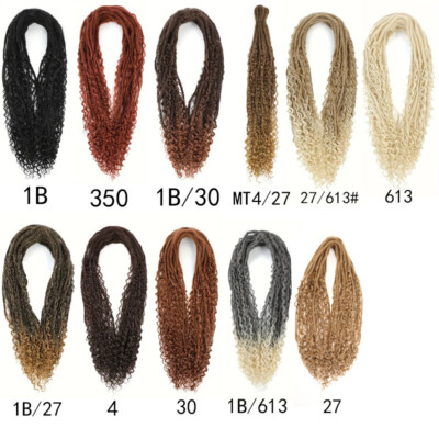 24in 60cm Double Ended Dreadlocks Extensions Curly Locs Kunsthaar Dreads 60/120g