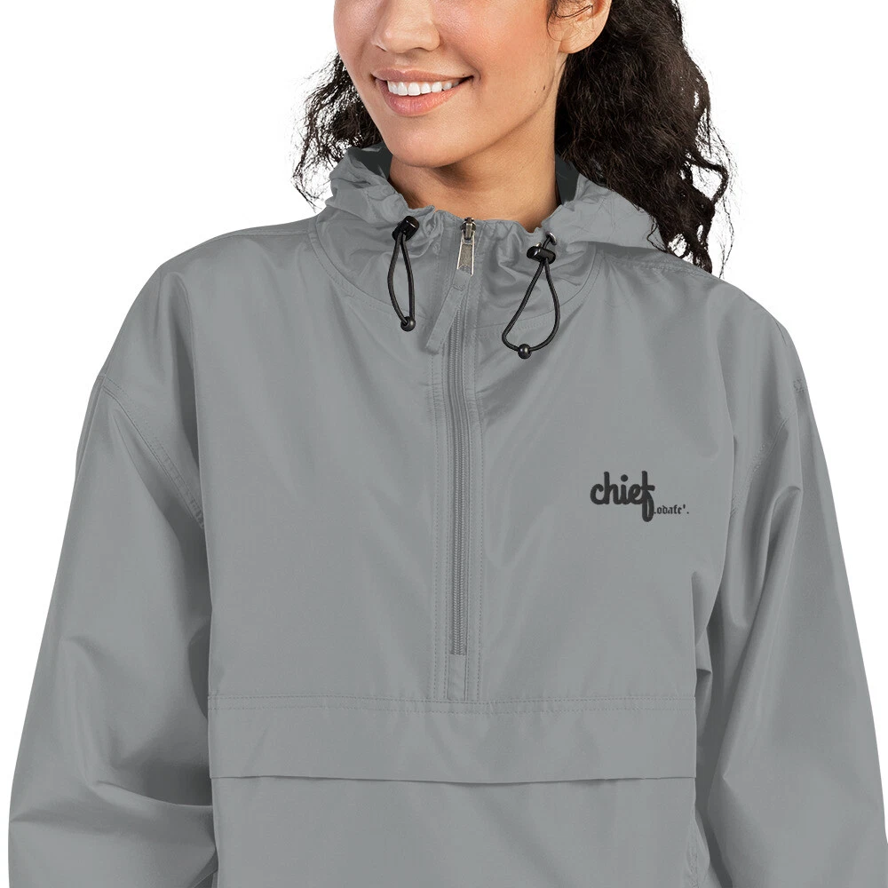 Embroidered Champion Packable Jacket- chief Od sign Packable Jacket. Unisex