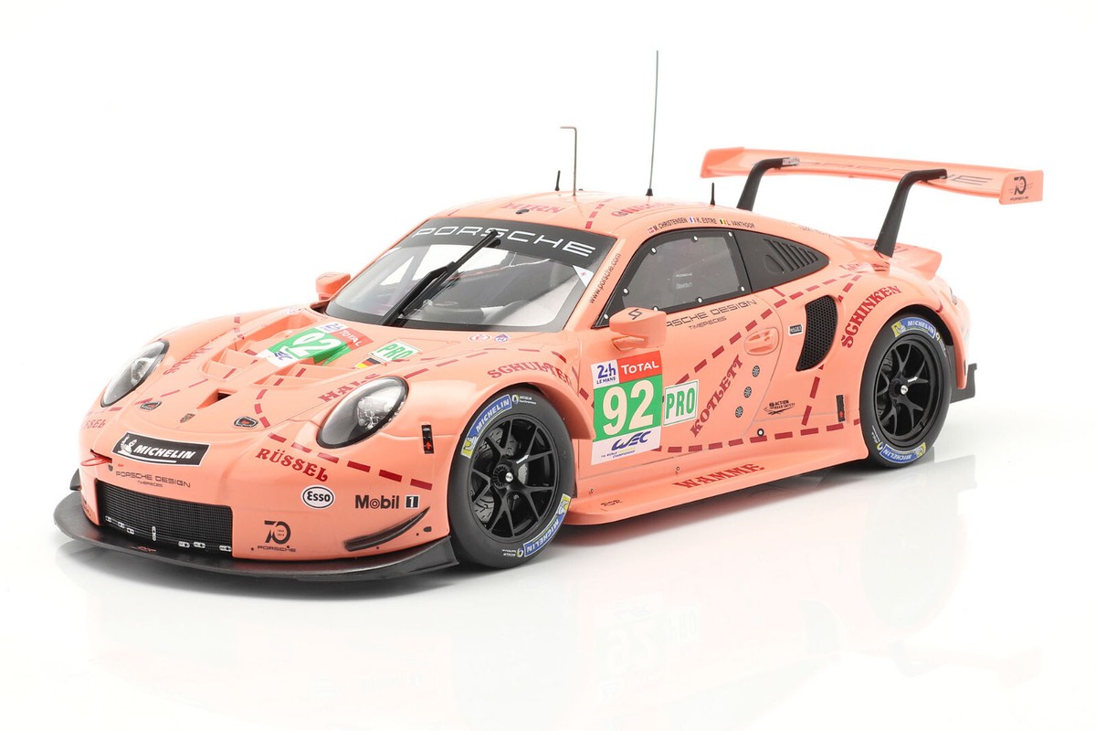 【MINICHAMPS】Porsche 911 RSR #92 24H 2018 Porsche 911 (991) GT3 RSR #92, 24h du Mans 2018 Pink Pig 1