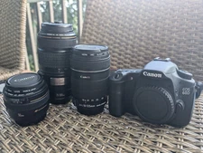 Canon EOS 60D Camera w/ 3 Lenses (50mm, 18-135mm, 75-300mm) + Bag + Accessories