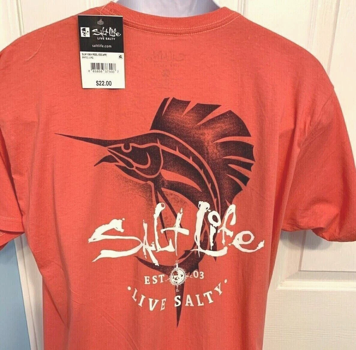 Mens Salt Life Reel Escape Graphic Pocket T-Shirt - XL - NWT