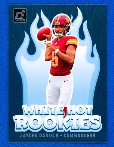 2024 Panini Donruss White Hot Rookies Jayden Daniels (RC) #WH8 - Commanders