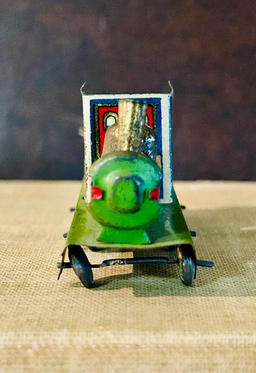 Antique 1900's Tin Penny Toy Train Set-Trademark K-Made in Antique 1900's Tin Penny Toy Train Set-Trademark K-Made in