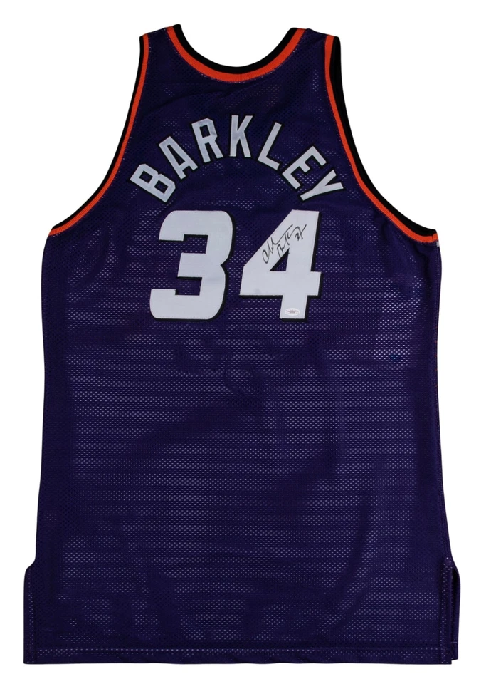 Camiseta usada em jogo Charles Barkley 1992-93 Phoenix Suns Champion MEARS A10 assinada - Imagem 2 de 4