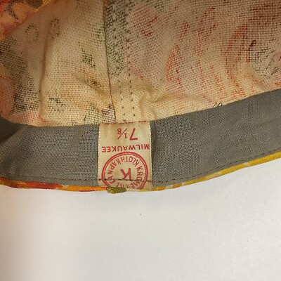 Vintage Kromer Klean Kloth Kap 7 1/8 Milwaukee Floral Canvas  display picture 1