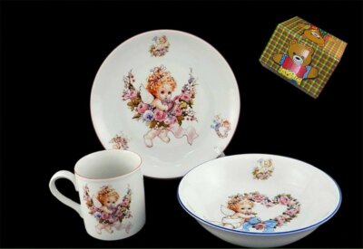 ''Angel''  Kids Dinnerware Plates and Mug Kit 