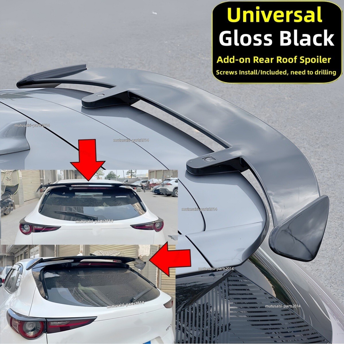 スマイルページ UNIVERSAL FOR 2020-2025 MAZDA CX-30 CX30 REAR WINDOW ROOF SPOILER