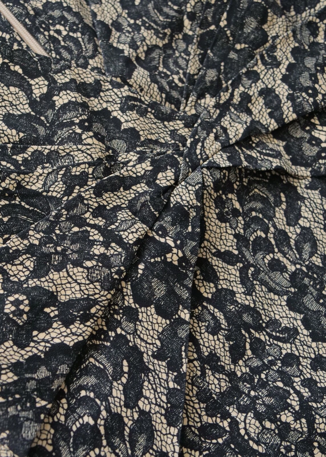 Abito body Michael Kors nudo e nero stampa digitale pizzo US 0 UK 6 XS