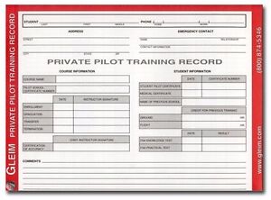 Gleim Private Pilot Student Training Record Book | eBay