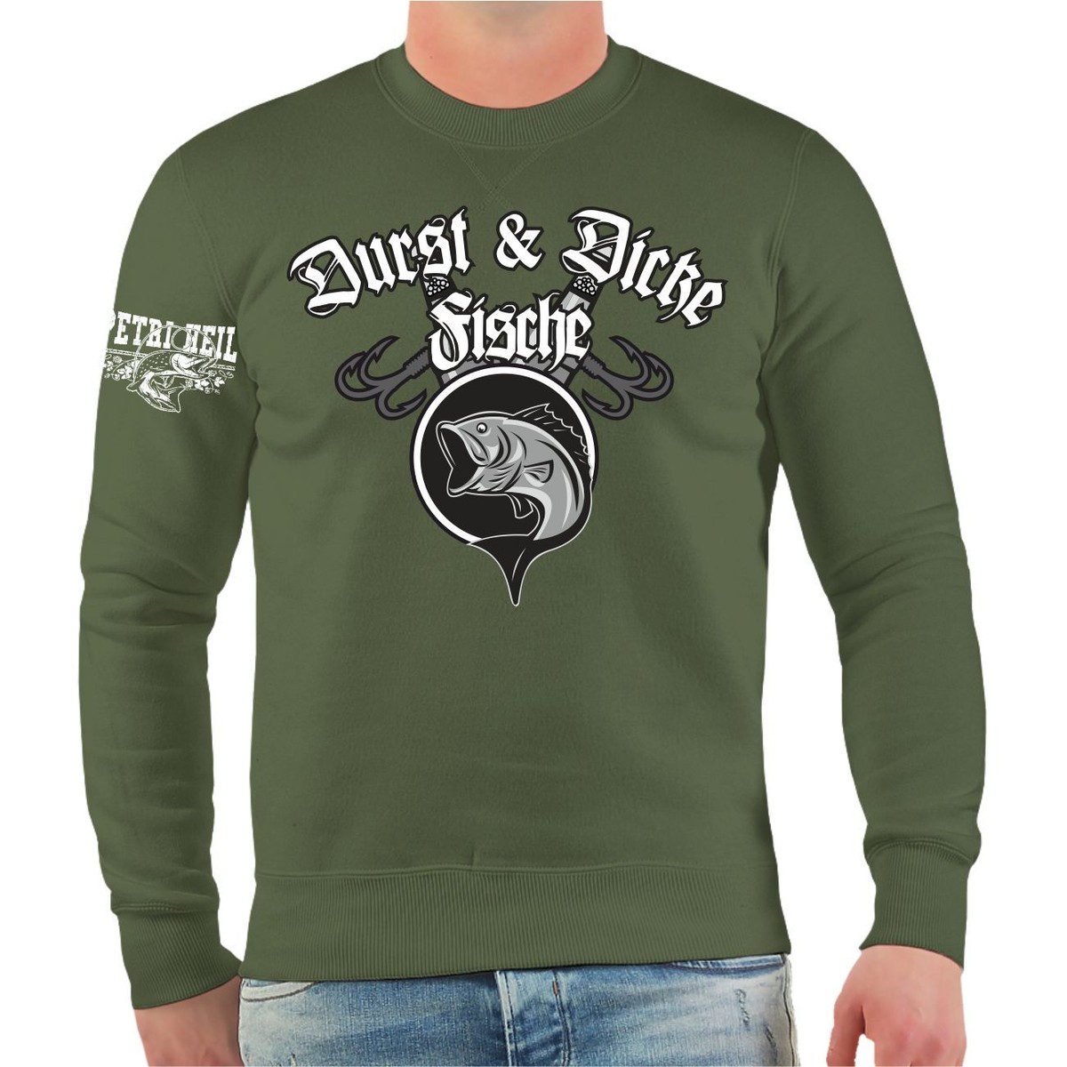 Fische Weihnachtspullover Angler Herren Pullover Angler Motiv