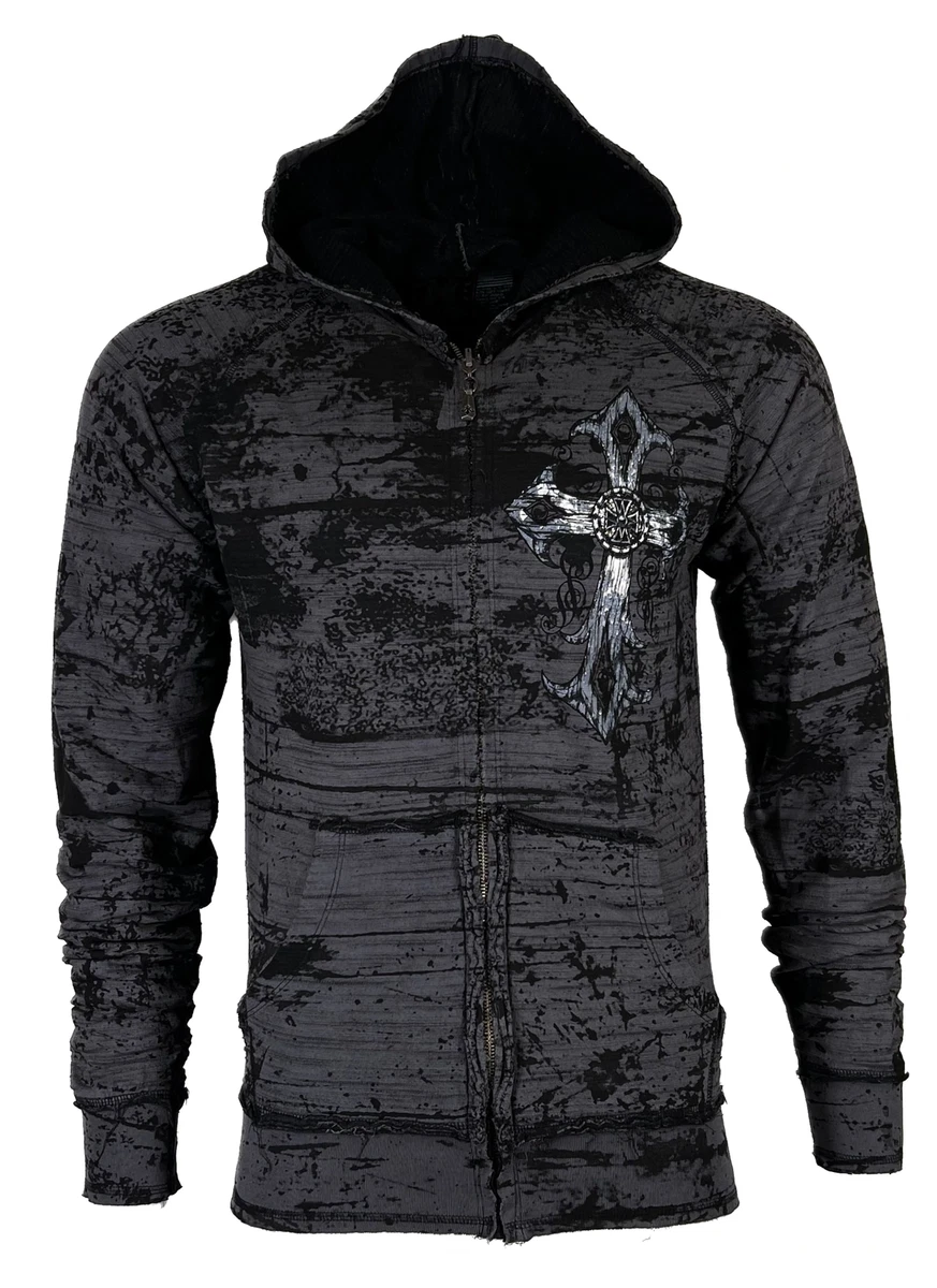 Affliction zip sales up hoodie