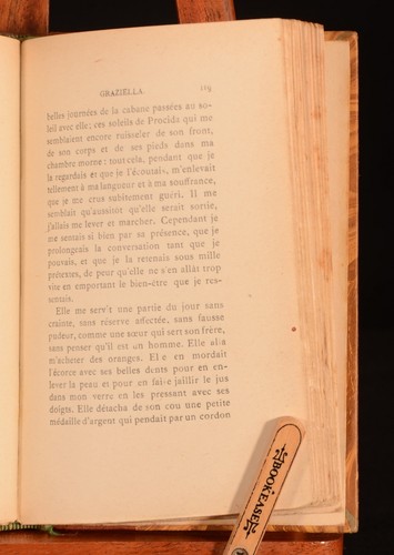 C1926 Graziella vente en gros A De Lamartine roman français reliure cuir