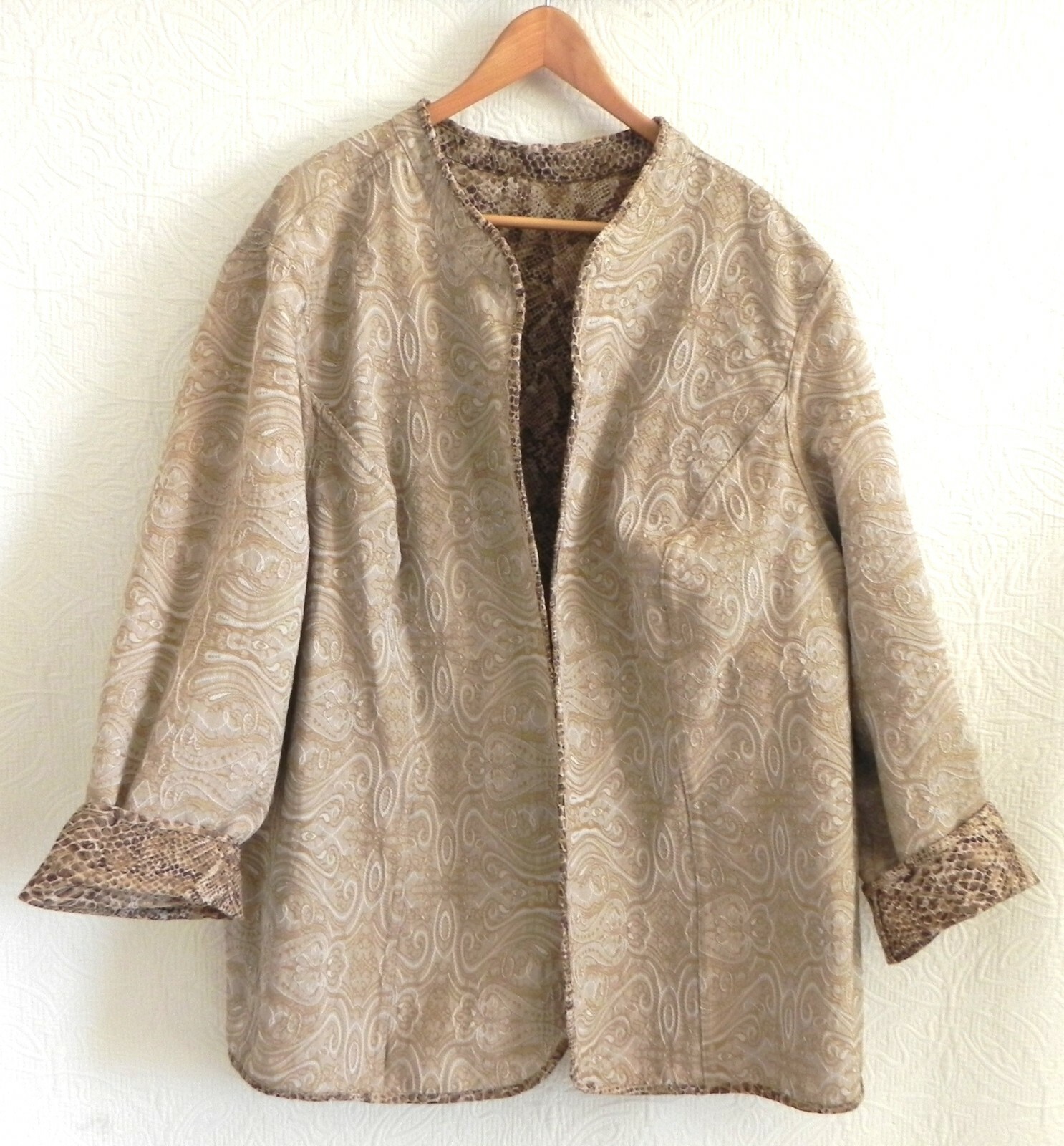 Catherines Reversible Lightweight Jacket Open Emb… - image 2