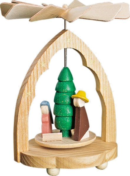 Richard GläSser WäRmespiel Christi Geburt Bunt, Seiffen, Erzgebirge #1706-image