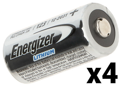 4 FOUR ENERGIZER LITHIUM CR123A CR123 123A DL123 CR17345 3V BATTERY NEW EXP 2035
