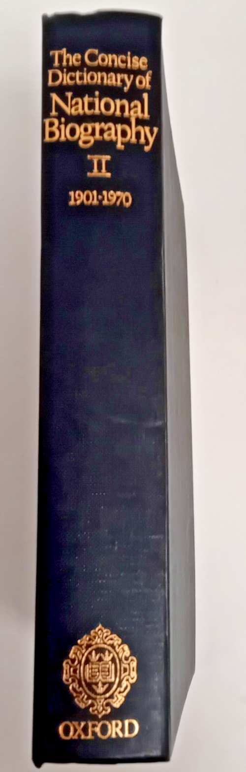 The Dictionary of National Biography: Concise, 1901-70 by Oxford University...