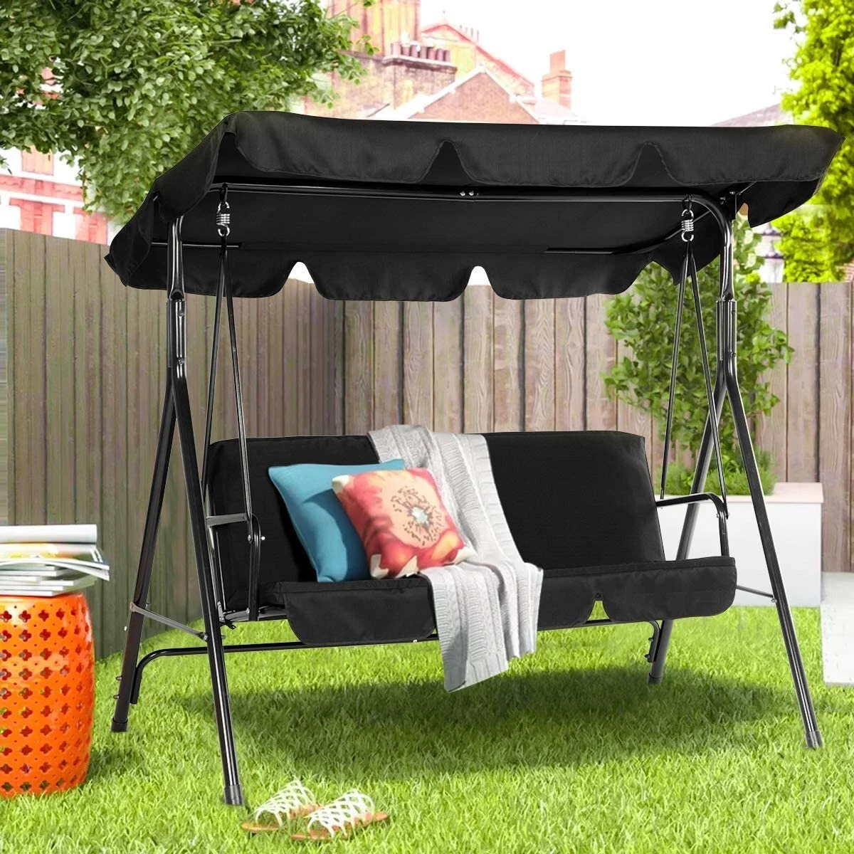 Silla Hamaca Columpios Para 3 Personas Adultos Columpio Grandes De Jardin Patio
