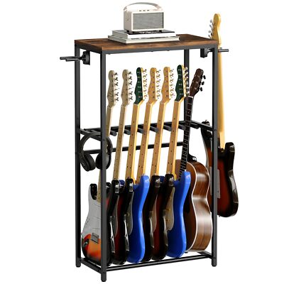 Rack Guitares Métal Pliable Support Guitare Ram Pour 7 Guitares - Métal Pliable, Acoustique/électrique/basse Support Métal Pliable