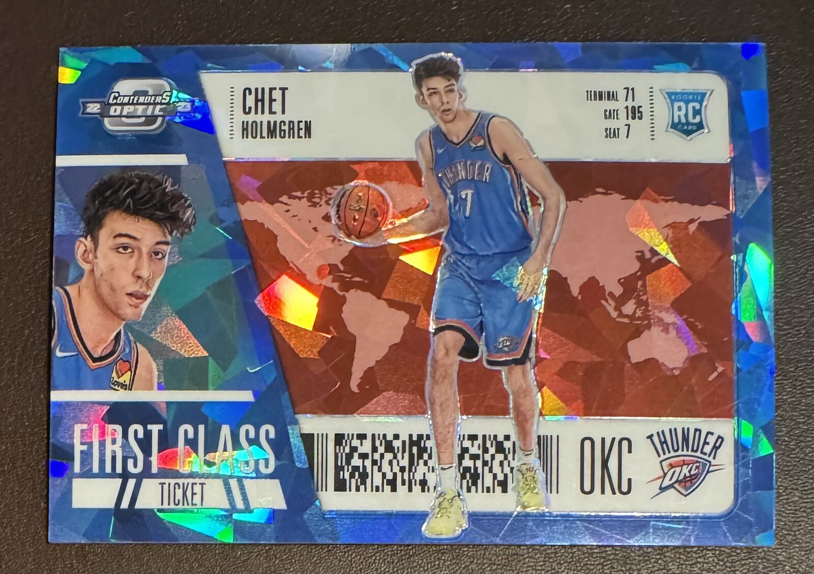 2022-23 Contenders Optic Chet Holmgren First Class Ticket Red Ice Prizm RC #11