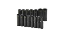 Sk Tools 4048 - 15 Piece - 12 Drive - Metric Impact Socket Set - 6 Point