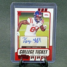 2021 Contenders Draft Picks KENNY YEBOAH #180 RED FOIL AUTO SP Rookie RC Jets