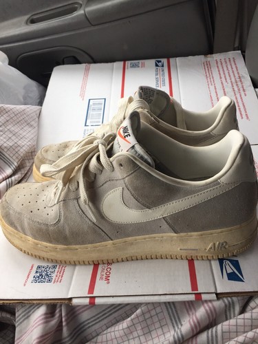 Nike Air Force 1 AF1 ‘82 488298-029 Rare Gray Suede Mens Size 12.5 - Picture 4 of 10