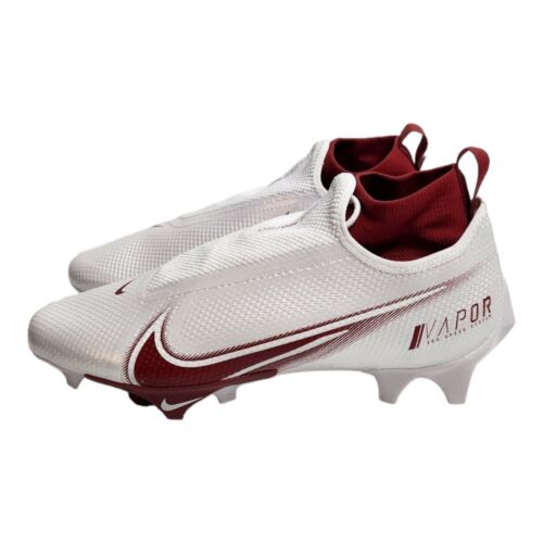 Nike Vapor Edge Pro 360 Football Cleats Men's Sz 9 White Cardinal Red CV6345-105 - Picture 4 of 11