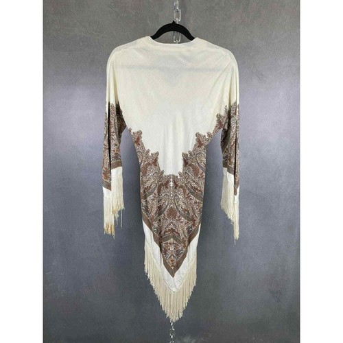 Vintage 1970s Woodstock Valerie Parr Long Sleeve Fringe Top - Picture 8 of 10
