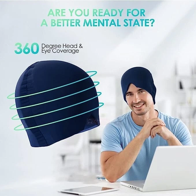 Migrane Relief Head Ice Wrap, Reusable Hot Cold Therapy Headache Hat Ice Wrap - Image 3 of 4