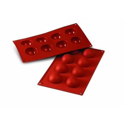 SILIKOMART HALBKUGELFORM 8 Hohlräume 5cm Classic Terrakotta Silikon 20.004.00.0