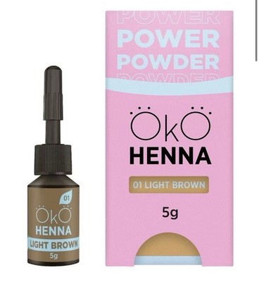 OkO Henna für Augenbrauen Power Powder, 01 Hellbraun, 5 g Light Brown Хна Neu