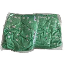 2 Love The Fluff One Size Cloth Reusable Diapers Side and Front Snaps 4 inserts
