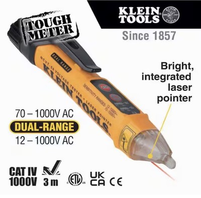 Klein Tools NCVT5A, Dual Range Non Contact Voltage Tester w/ Laser Pointer