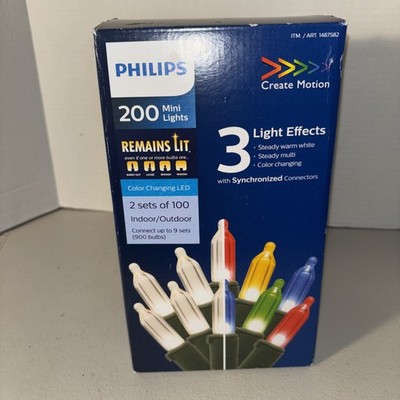 Philips 200 Mini Light Set Three Light Effect Indoor Outdoor Color Changing LED