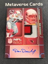 2025 Panini Silhouette Dan Dierdorf 67/75 NFL Relics Patch Auto Red