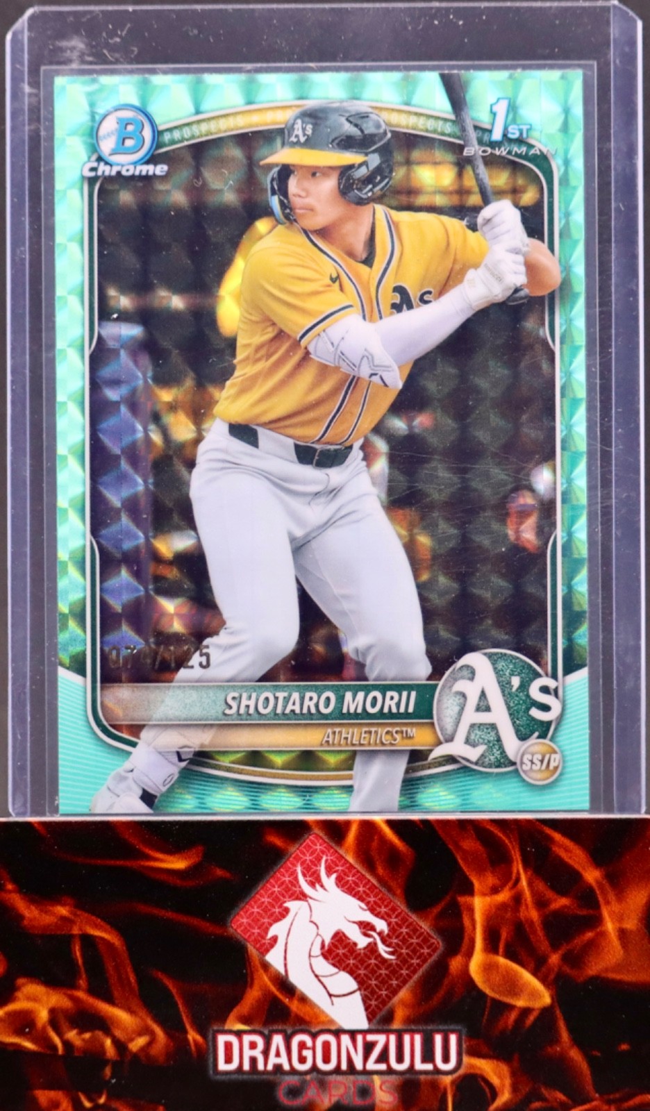 2025 Bowman Chrome Shotaro Morii Aqua Geometric /125 1st Bowman