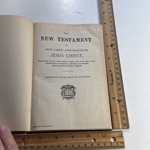 King James New Testament Bible Anglican Church England George V Episcopal 1920 - Foto 12 di 24