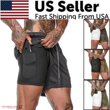 Mens Shorts Elasticated Waist Jogging Shorts Gym Workout Shorts Fitness Running
