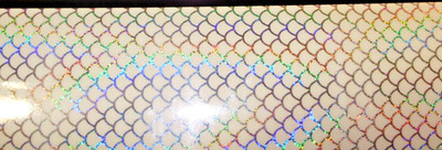 NEW!!! 12'' x 8'' SHEET EXTREME GLOW SILVER SPARKLE FISH SCALE HOLO LURE TAPE