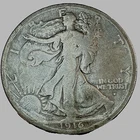1916-D Walking Liberty Half Dollar 0109 VG