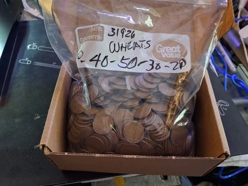 Lincoln Wheat pennies 1909-1958 5 lbs Pounds Circulated Bulk Lot