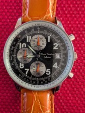 Marcel Drucker Nautical Statute Mens Watch Japan Quartz Genuine Leather Strap