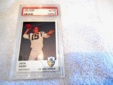 JACK KEMP 1961 Fleer (PSA 8) Unsigned Rookie Chargers Football Card. rookie card picture
