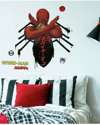 MARVEL SPIDER-MAN JAPAN GIANT PEEL AND STICK WALL DECAL Roommates NEW