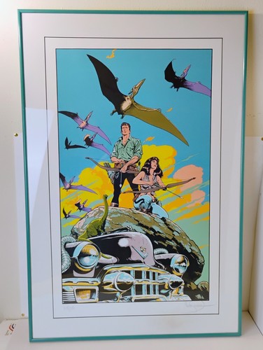 Mark Schultz Serigraph Cadillacs & Dinosaurs Framed Signed 34.5"x 23" - Picture 1 of 10