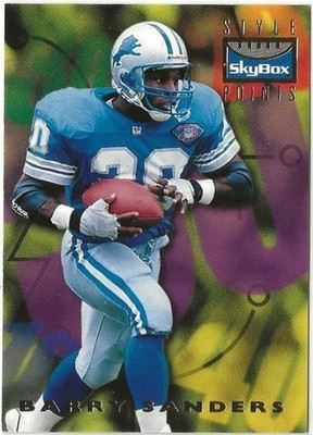 BARRY SANDERS - 1995 Skybox Style Points Football Card  #146 - Lions  (2962a)
