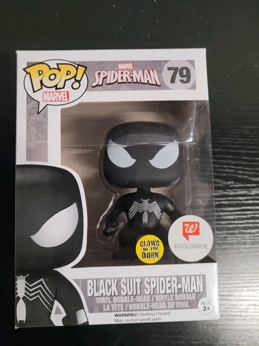 Funko Pop! Vinyl: Marvel - Spider-Man - (Black Suit) (Glow) - Walgreens (WG)...