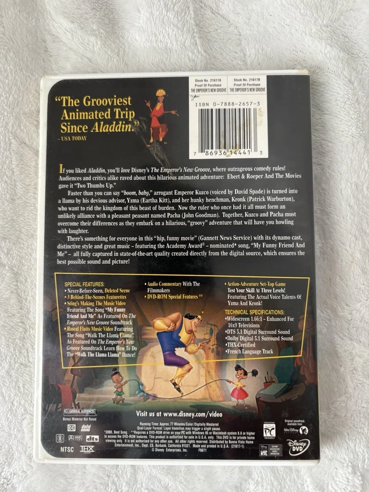 Walt Disney The Emperor’s New Groove DVD - Image 2 of 4